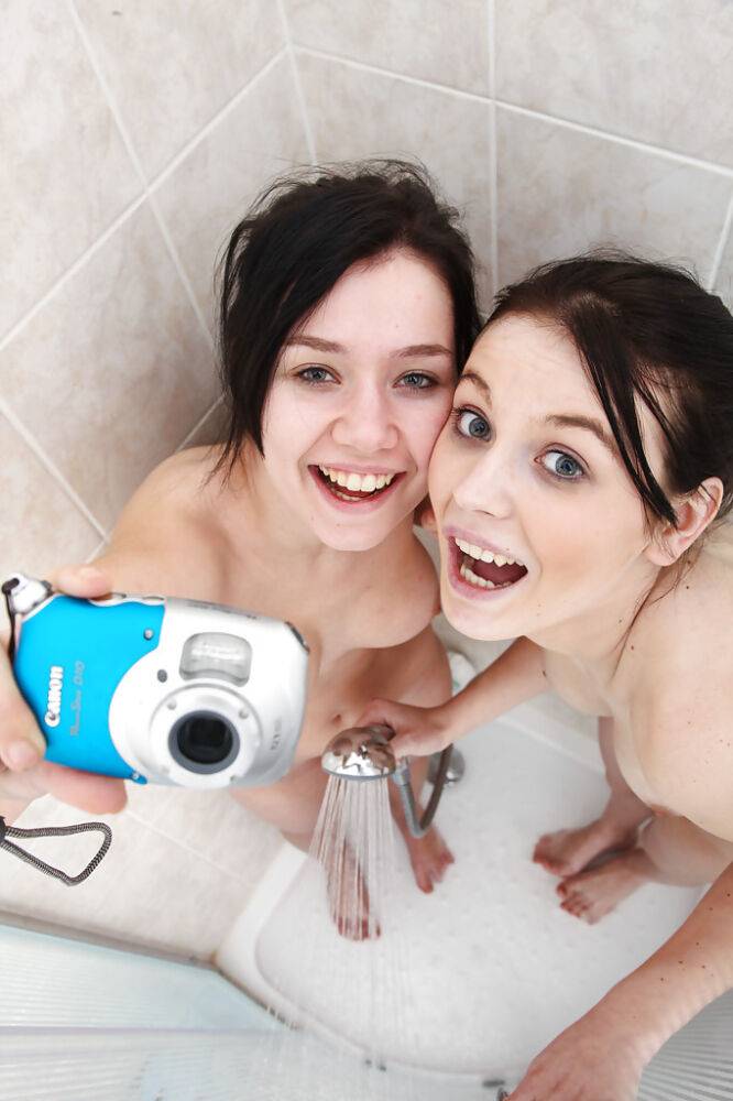 Lesbian teen Ester B invited her girlfriend for a nice naked selfie - #9