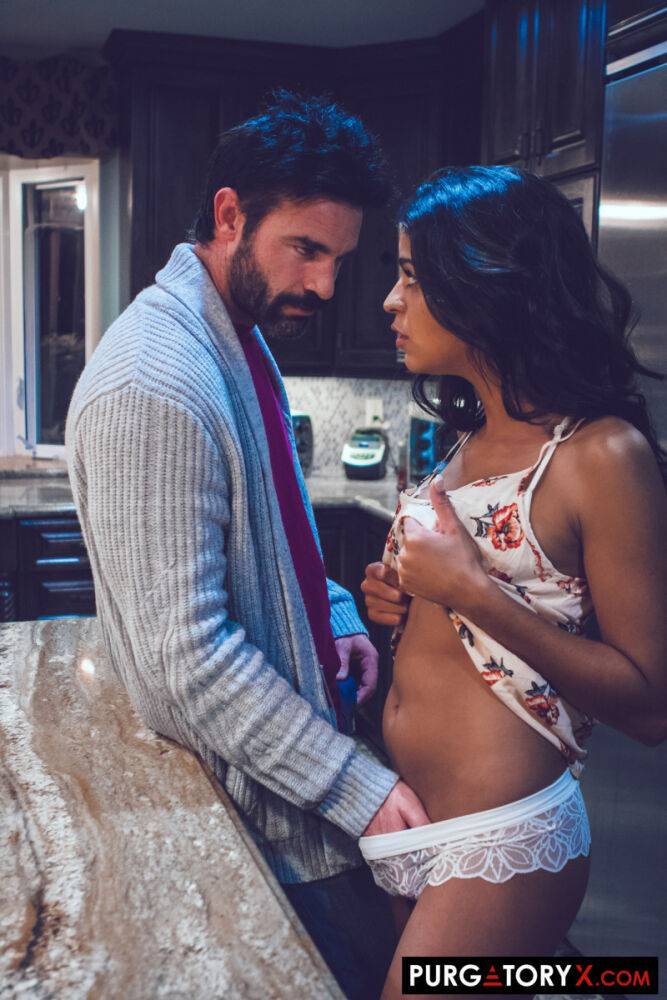 Hot Latina couples swap wives during a foursome in the kitchen - #14