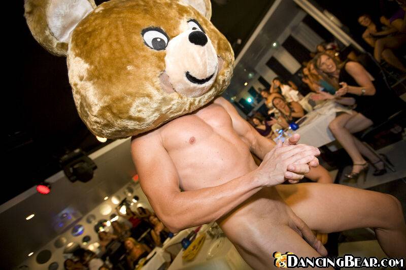 Clothed slut do blowjob to a Dancing bear on a wild CFNM party - #5