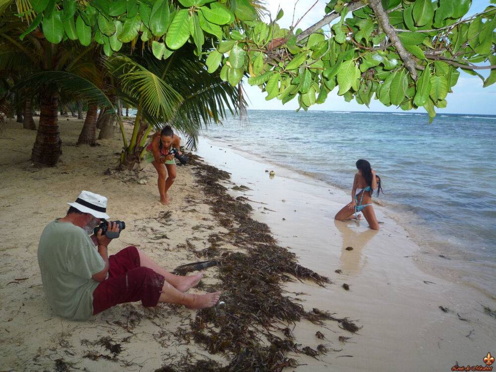 Marie and Melisa Mendini get naked after modelling bikinis on a beach - #2