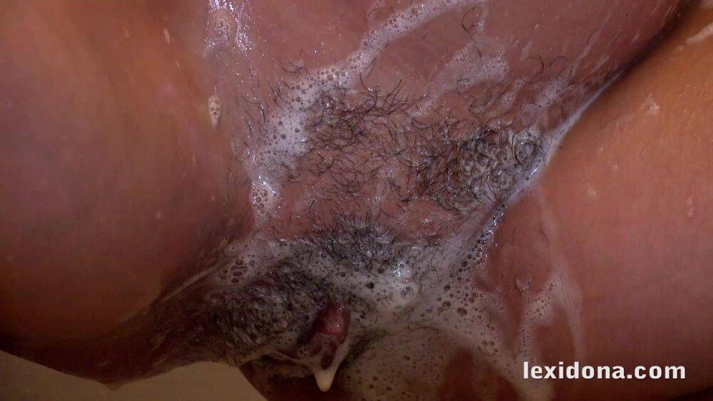 Naked girl Lexi Dona shaves her pussy clean while taking a shower - #2