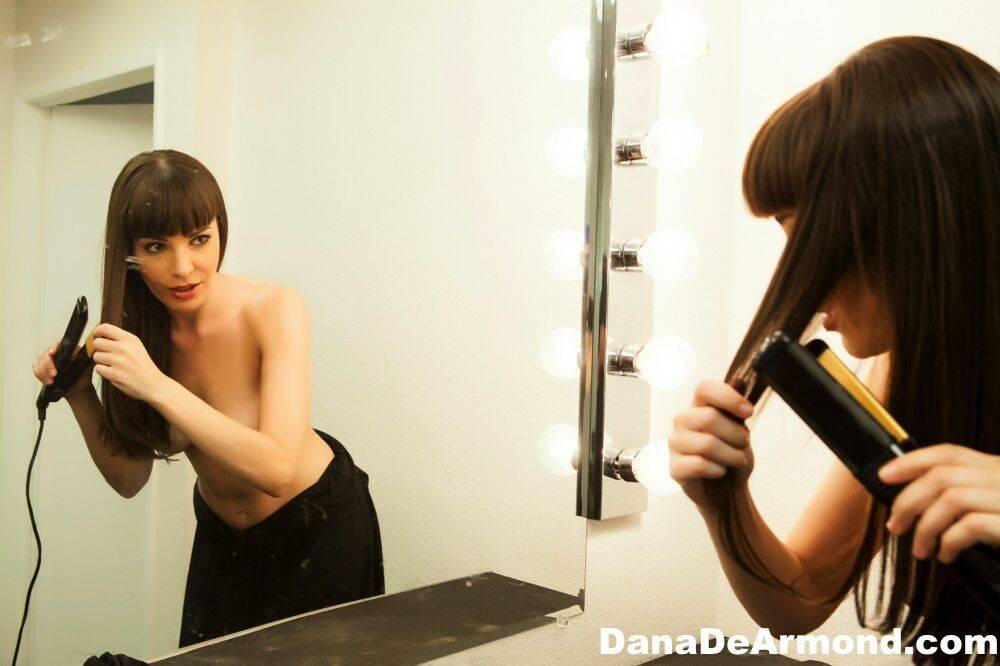 Topless MILF Dana Dearmond gets fully naked on her vanity - #5