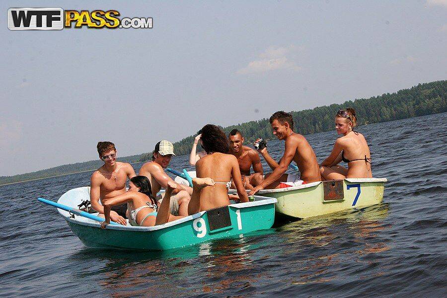 College students partake in group sex while spending the day at the water - #7