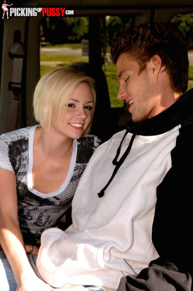 Blonde chick Madison Mason accepts a ride and pays for it with sexual favors - #14