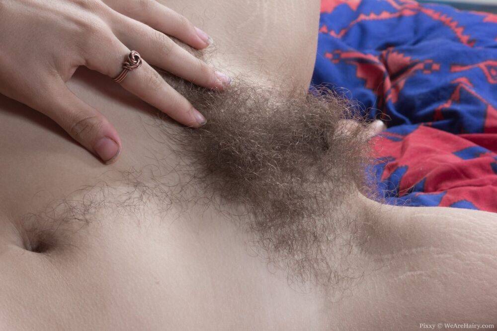 First timer Pixxy reveals her unshaven female body parts one at a time - #11