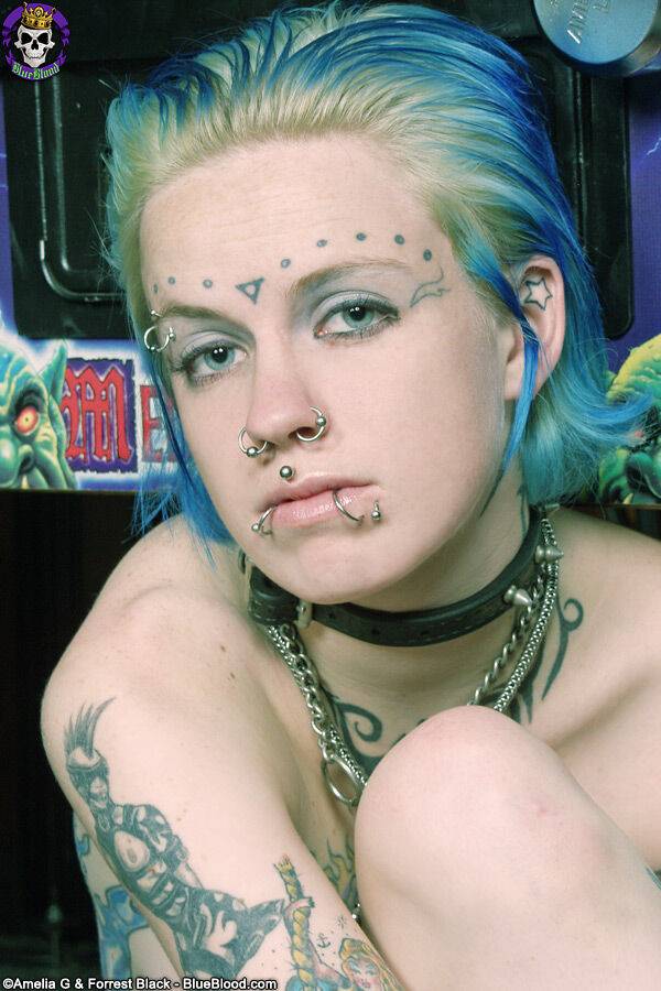 Punk girl Rachel Face is left naked and chained to a pinball machine - #3