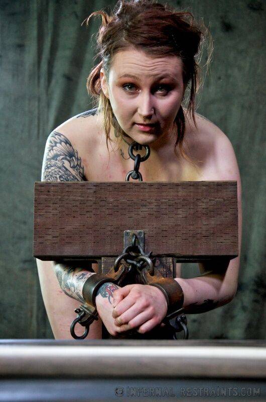 Tattooed teen Mollie Rose sports welt marks on her bare flesh in a dungeon - #14