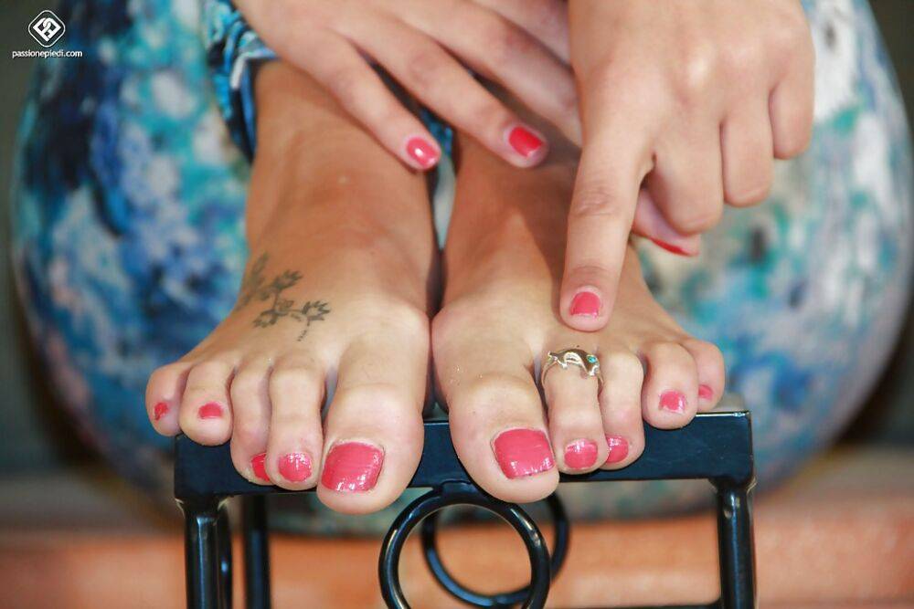 Valeria has a very cute tattoo on her foot that you should check out - #14