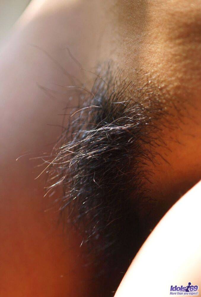 Japanese model Saki Ninomiya exposes her hairy bush after a market visit - #3