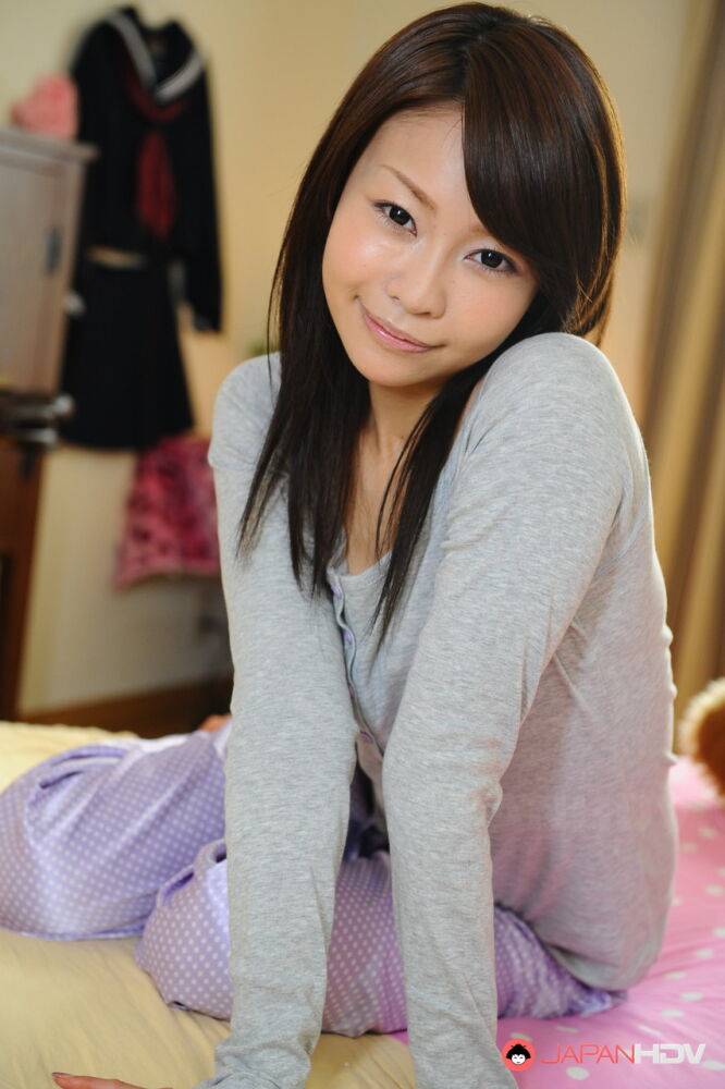 Petite Japanese girl Yuri Aine models totally naked and non nude as well - #5