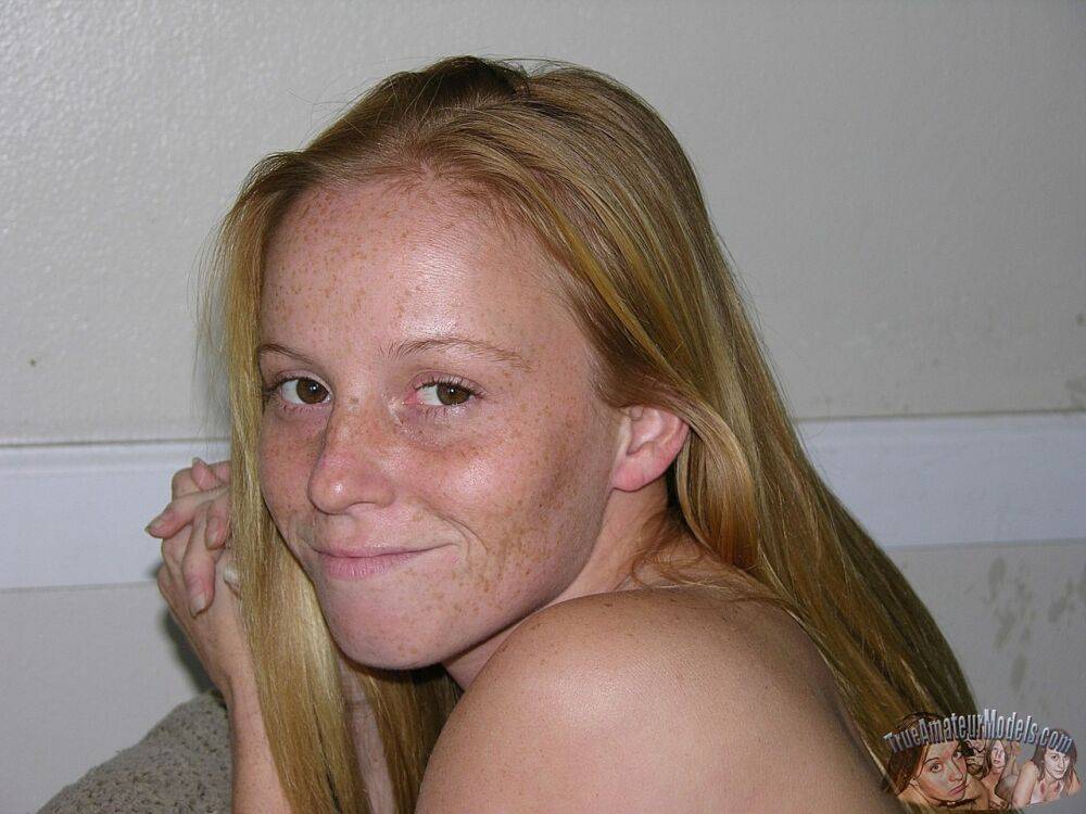 Teen amateur Alyssa Hart wears nothing more than the freckles on her face - #2