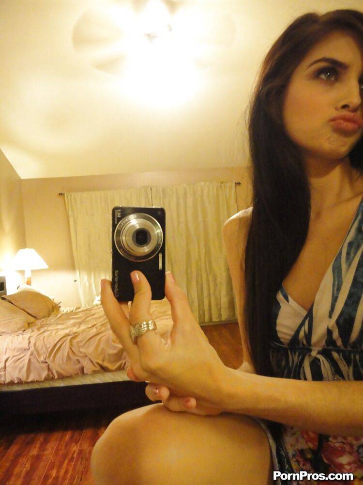 Naughty chick Zoey Kush snapping nude selfies in her bedroom mirror - #3