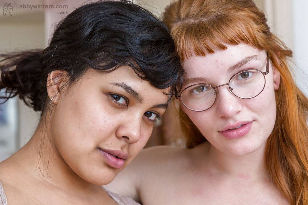 Amateur girls Chloe V and Yara participate in lesbian interracial sex games - #10