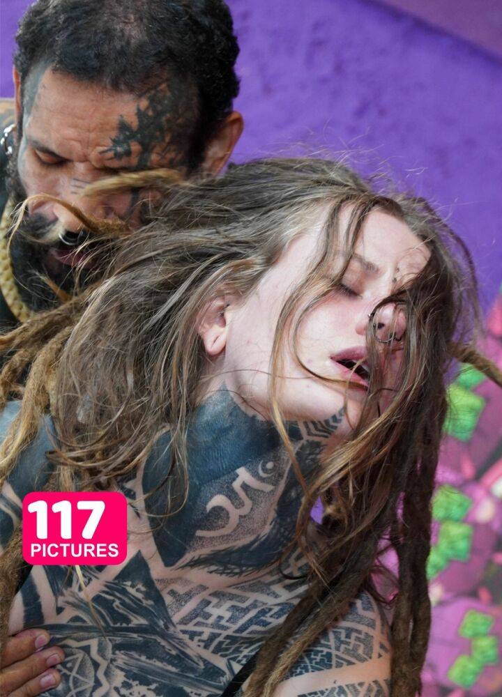 Heavily tattooed couple Ceci Milkymouz and Papi V make their onscreen debut - #11