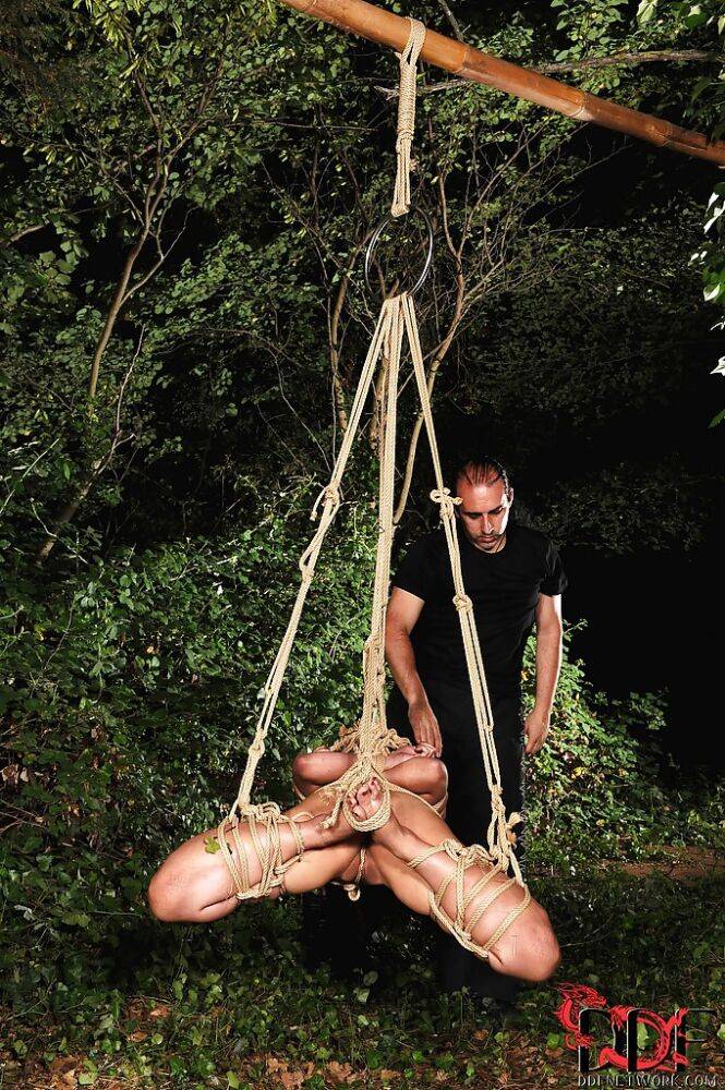 Asian BDSM feminine Marica Hase is tied up in forest by rude male - #14