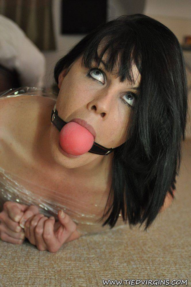 Slut Karina is wrapped in plastic She is punished for her sins - #5