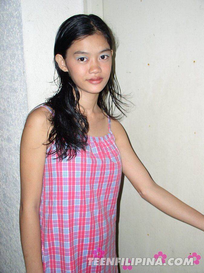 Skinny Filipina teen fondles her full breasts during the course of a shower - #11