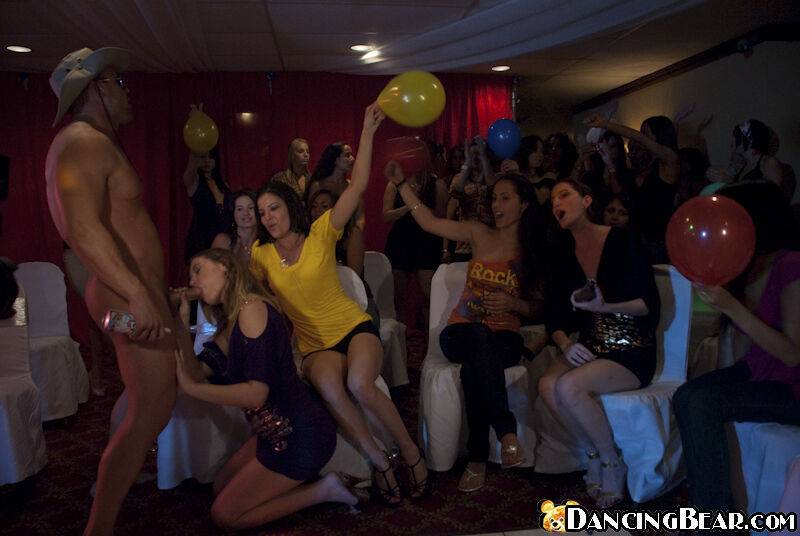 Drunk girls go wild and give blowjobs to malestrippers at the party - #5