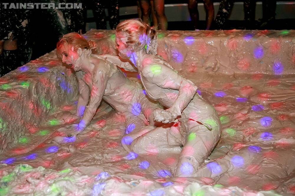 Fuckable european blonde chicks are into wild mud wrestling - #10