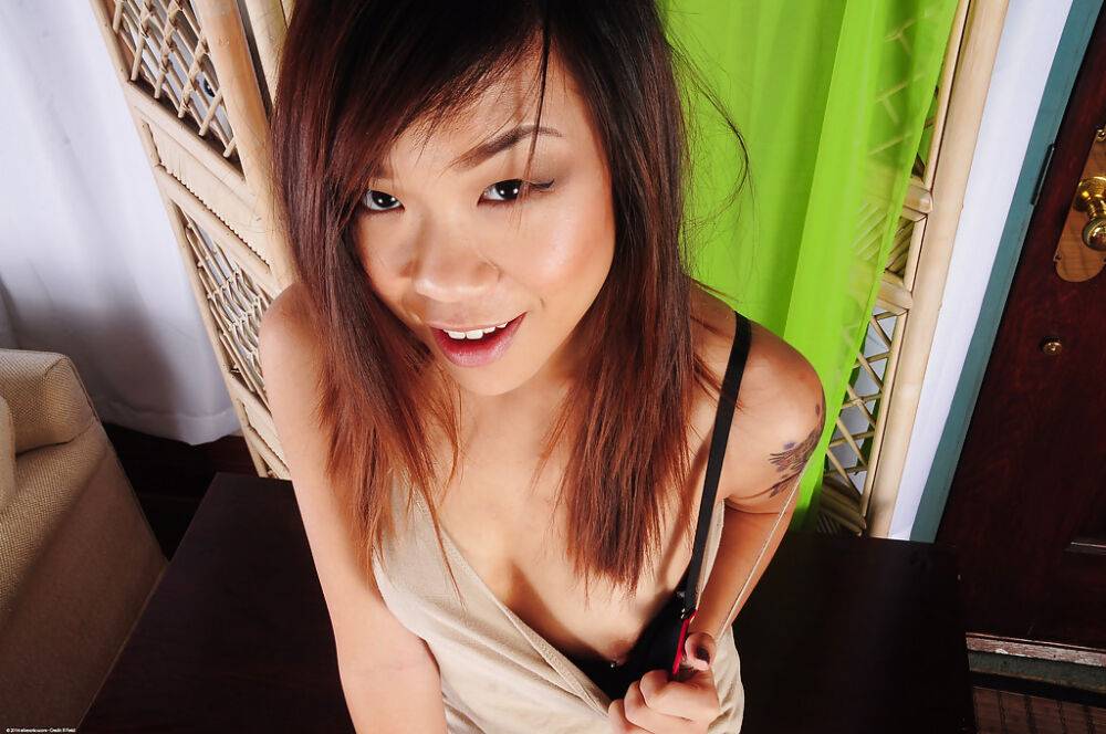 Asian hottie Minnie just can't get enough of that camera attention - #12