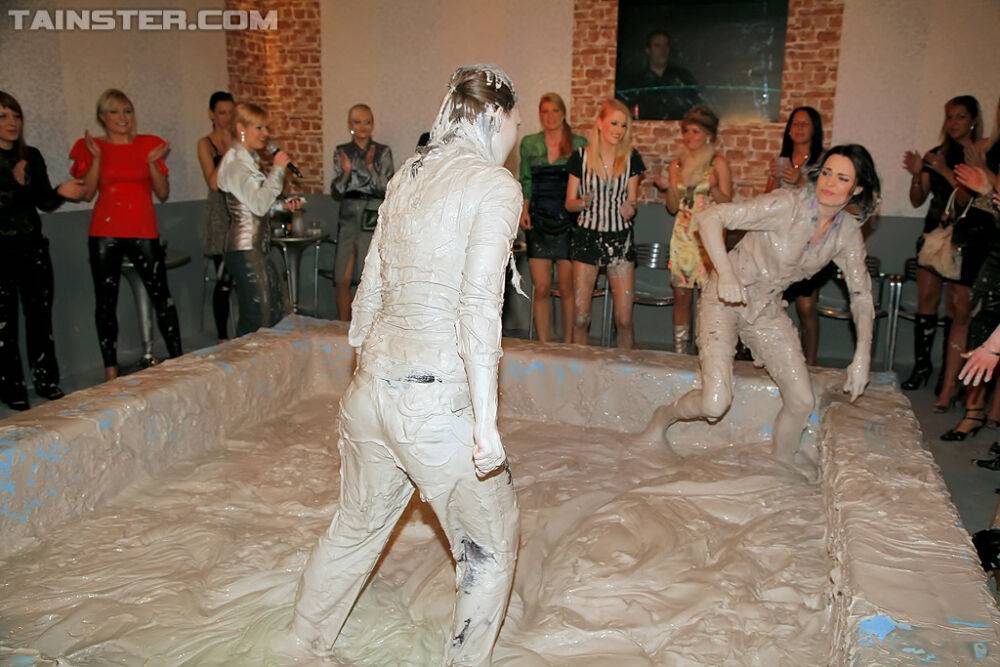 Seductive european fashionistas are into messy mud wrestling - #8