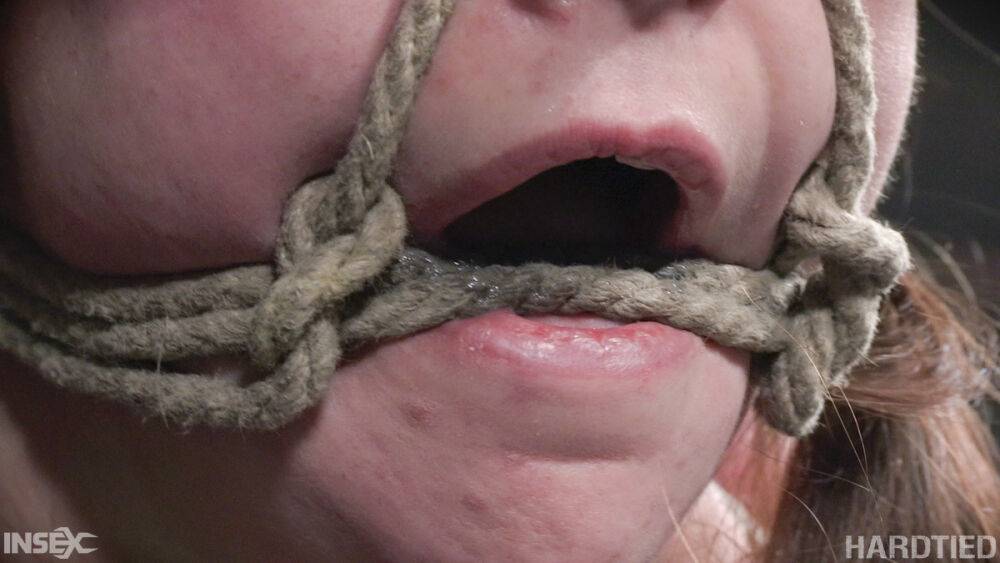 White girl Sasha endures nipple torture while tied up with rope - #5