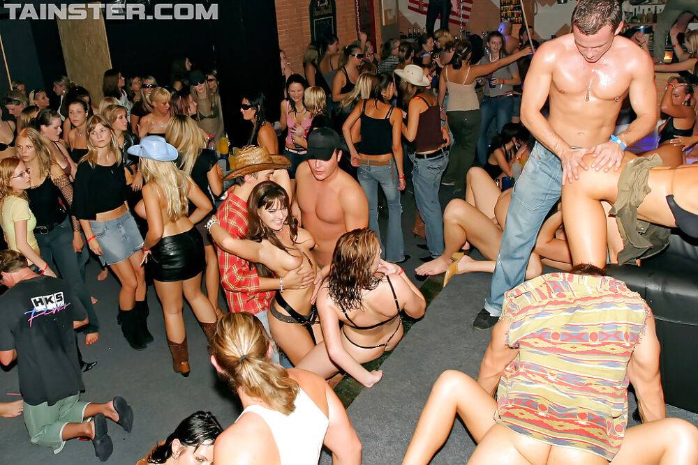 Promiscuous ladies sucks and fucks hard cocks at the drunk party - #11