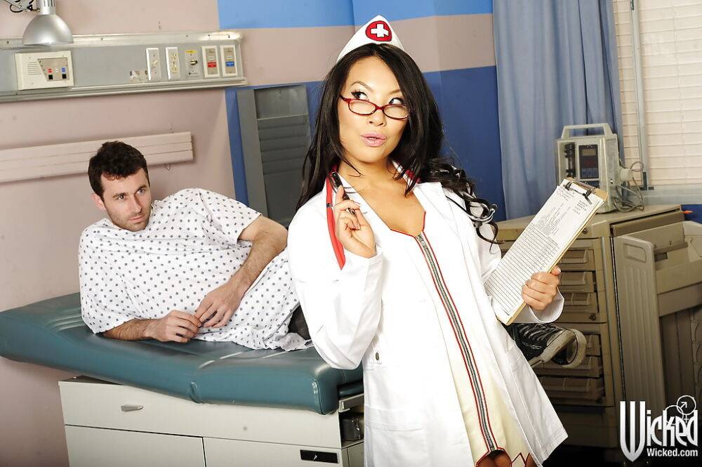 Beautiful big tits nurse Asa Akira is pleasing her hot client - #8