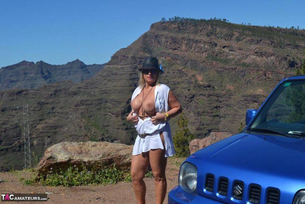 Mature amateur Nude Chrissy exposes herself during an off-road adventure - #15