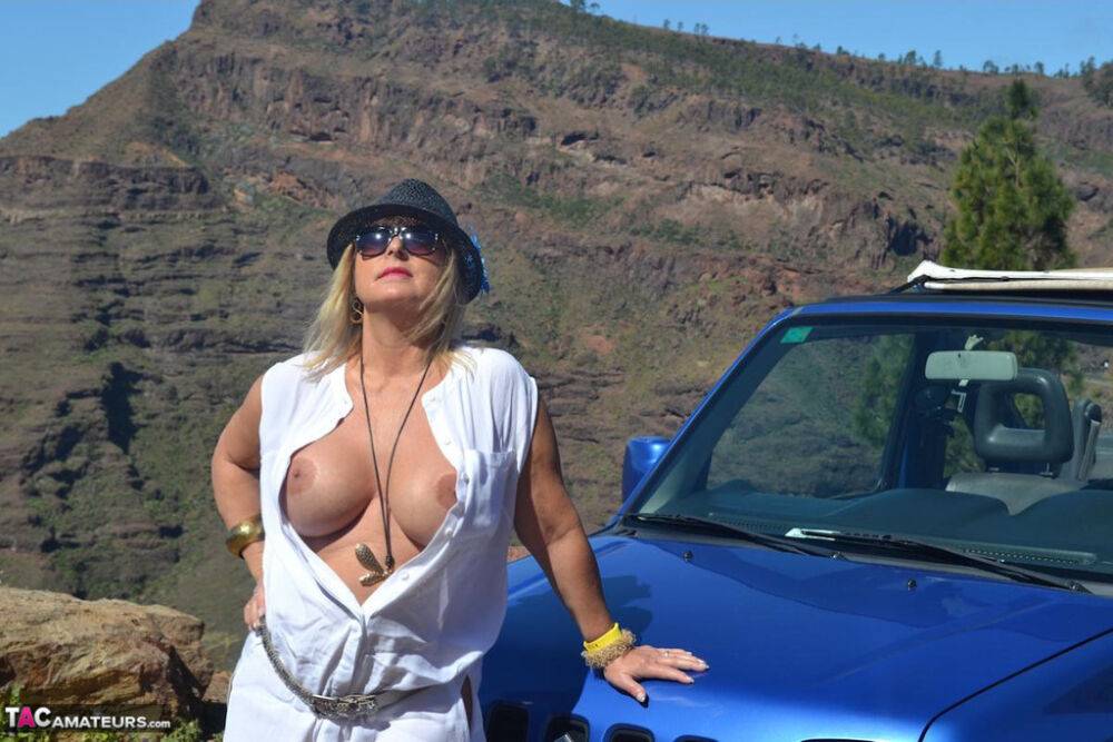Mature amateur Nude Chrissy exposes herself during an off-road adventure - #14