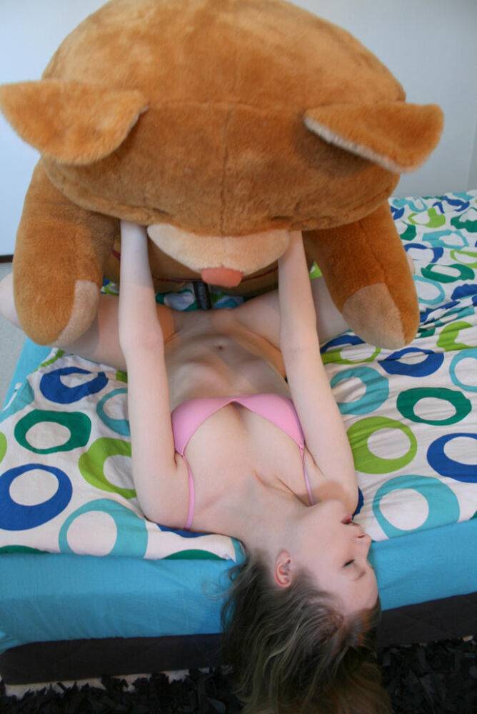 Ex-girlfriend sucks off a big cock after sex with a strapon attired teddy bear | Photo: 4635861