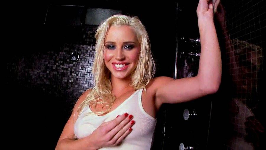 Blonde babe spencer scott fingering in the shower - #1