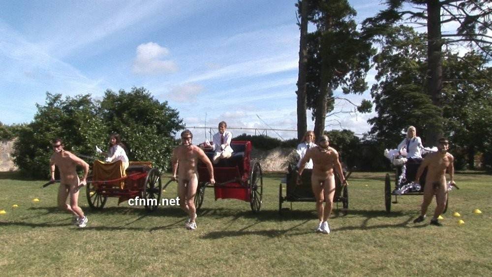 The countess holds her annual naked male chariot race on her grand estate - #5