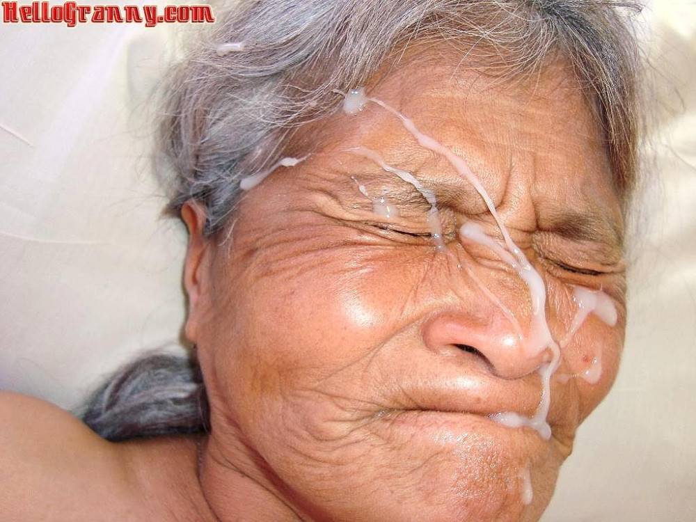 Old granny and cum in her face - #8