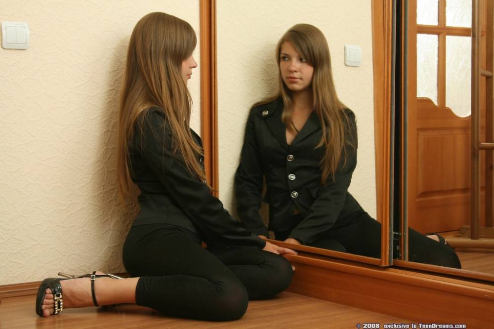 Stripping In Front Of a Mirror - Gallery of Julia from 18 Girls Dreams - #3