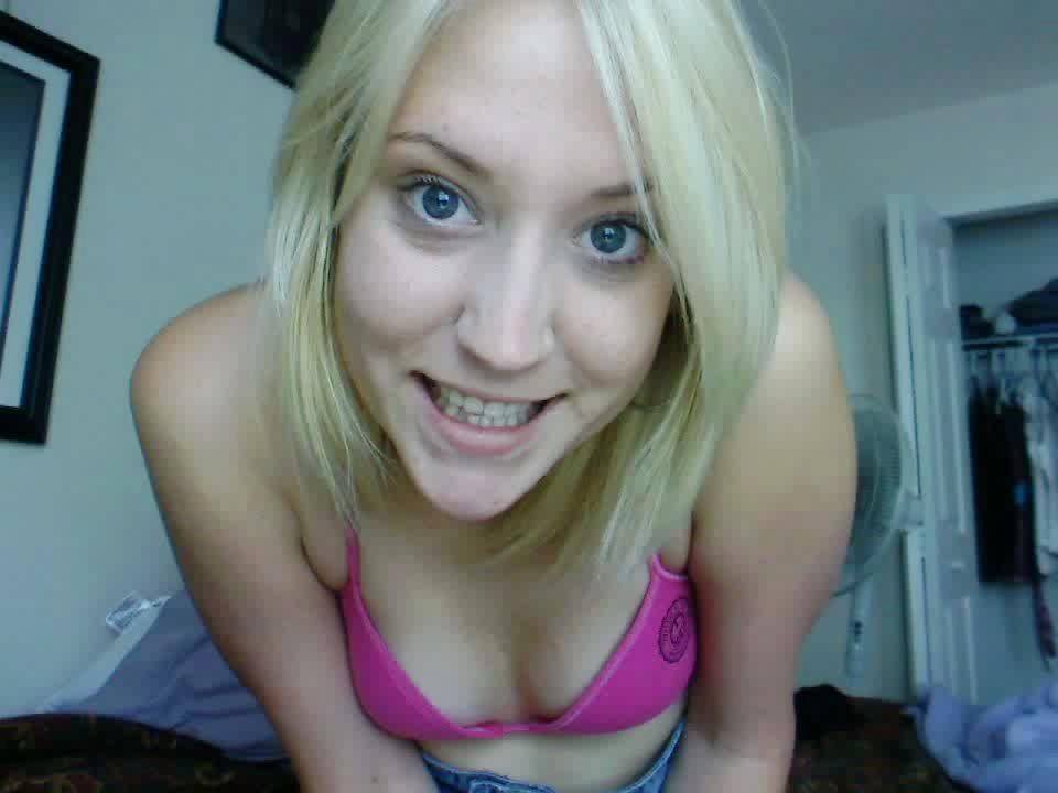 Horny blonde tina gets on cam and shows off her sexy little bod - #7