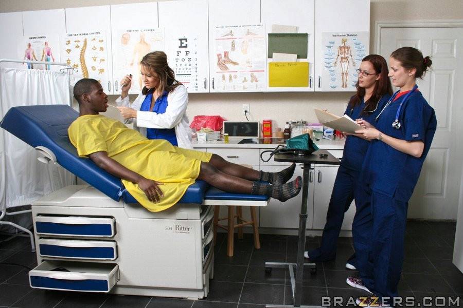 Cock Hungry Doctor Trina Michaels Gets Fucked By Black Guy In The Face Of Her Assistants - #2