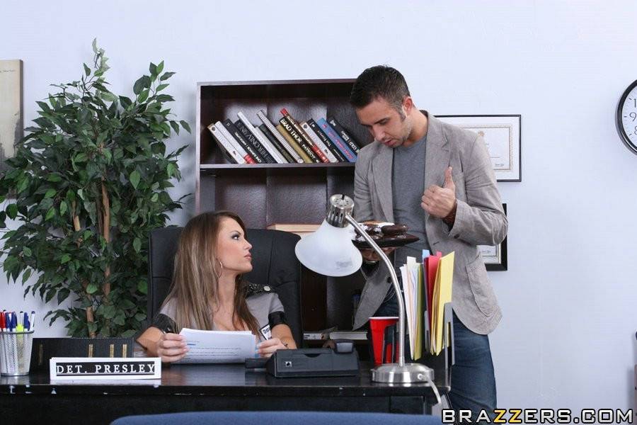 Excellent american Jenna Presley in uniform in xxx fuck in office - #3