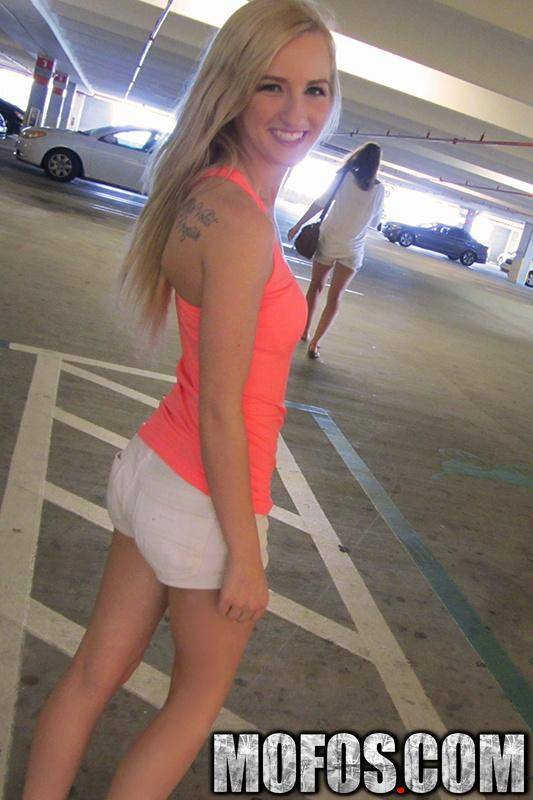 Slim Blonde Exhibitionist Skylar Green Gets Her Shaved Peach Pounded In A Parking Lot. - #6