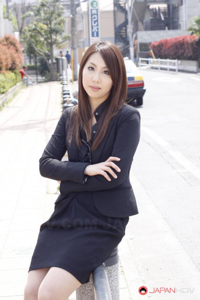 Asian Girl Hikaru Matsu Is Outdoor While The Cameraman Is Admiring Her Nice Legs Up Skirt - #12