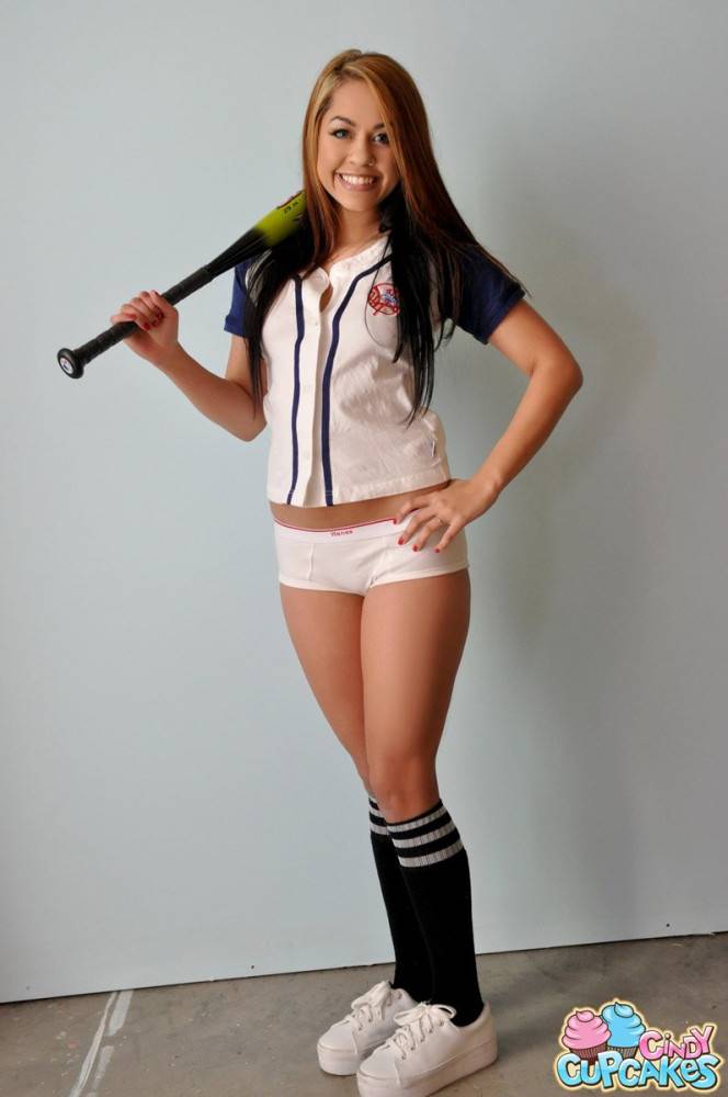 Hot Ass Latina Teen Cindy Cupcakes With Small Tits Takes Off Her Baseball Uniform - #1