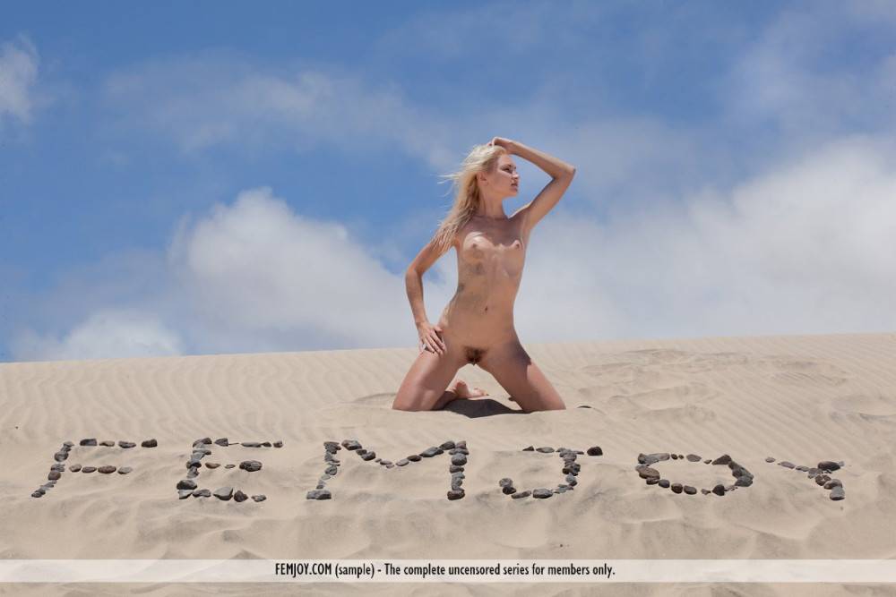 Slender Blonde Cristina A Enjoys Some Nasty Outdoor Fun As She Gets Naked On The Beach - #15