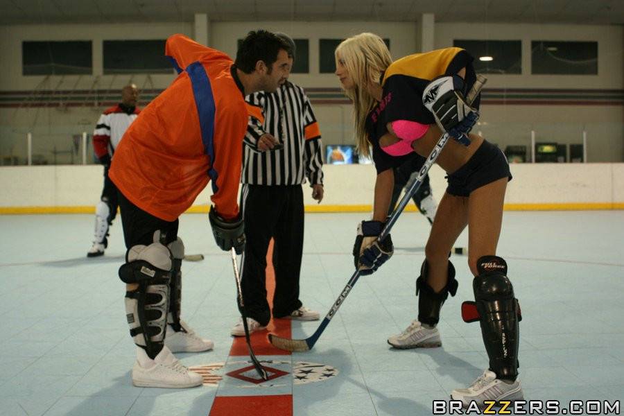 Bosomy Blonde Puma Swede Gets Banged By Horny Hockey Player In The Locker Room - #2