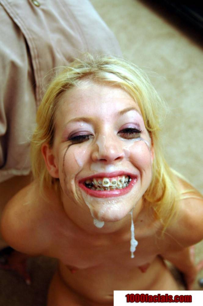 Blonde Girl Leah Luv With Make-up Takes Nasty Facial From Your Point Of View And Shows Her Pink - #8