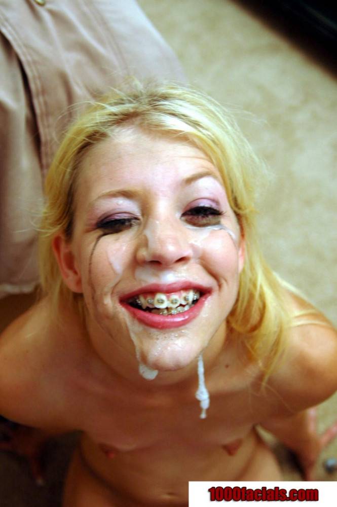 Blonde Girl Leah Luv With Make-up Takes Nasty Facial From Your Point Of View And Shows Her Pink - #7