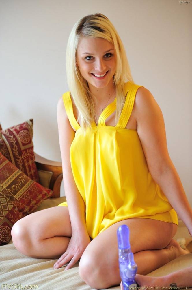 Sweet Blonde Whitney FTV In Yellow Dress Plays With Vibrator Then Gets Her Cunt Fisted - #13