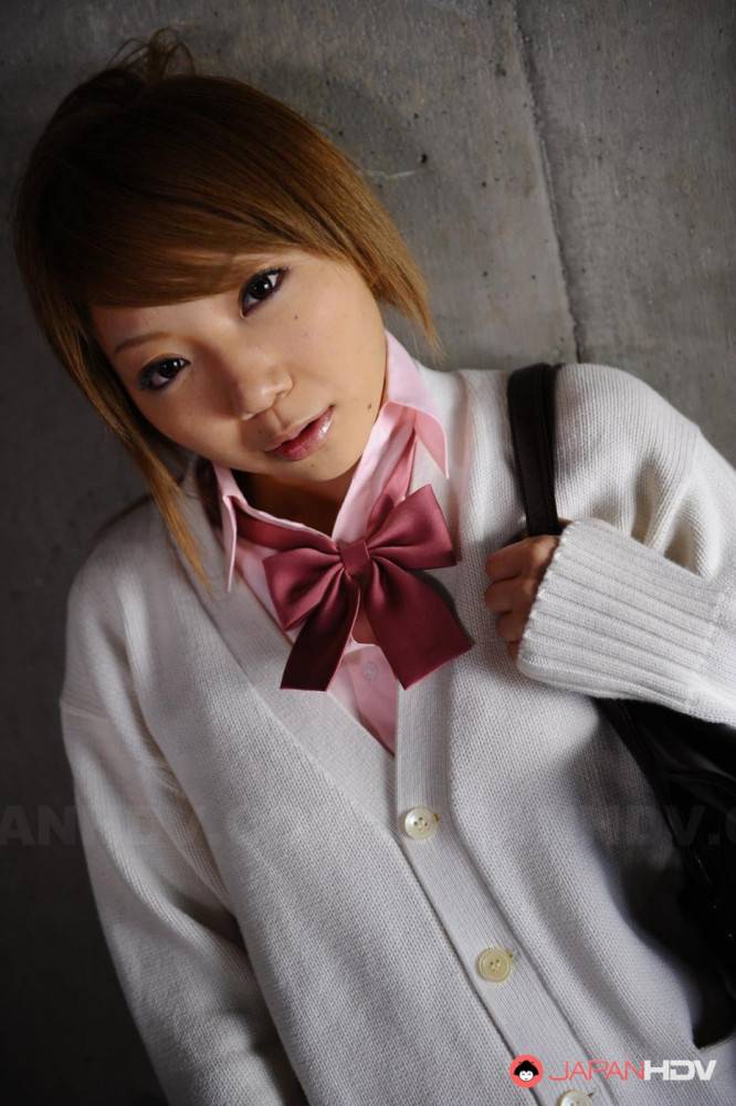Sexy Asian Schoolgirl Rui Hazuki Is Erotically Posing And Gently Smiling On Camera - #6