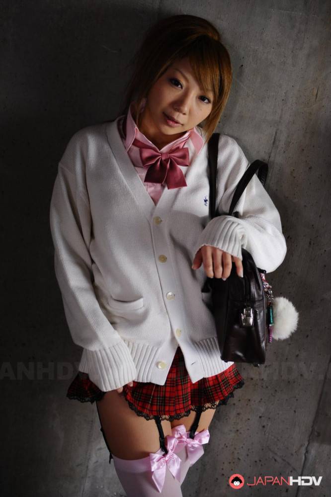 Sexy Asian Schoolgirl Rui Hazuki Is Erotically Posing And Gently Smiling On Camera - #12