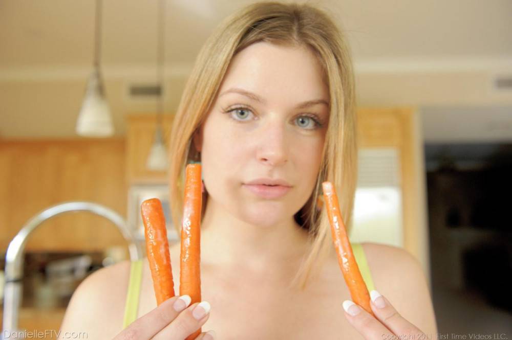 Juicy Babe Danielle FTV Masturbates With Carrots In The Middle Of The Kitchen - #19