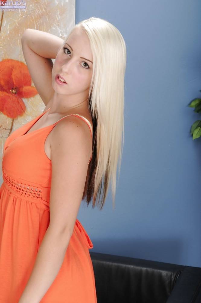 Slim american blonde teen Darcie Belle in sexy undies in nasty foot fetish action - #1